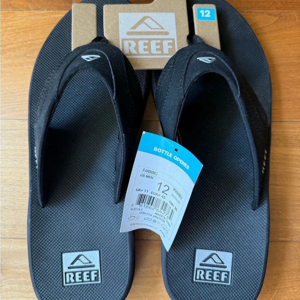 NWT Men’s Reef Fanning Bottle Opener Sandals 12 - Picture 3 of 4